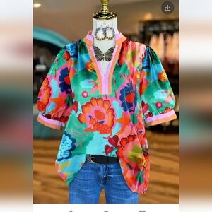 Floral Multicolor Women's Top